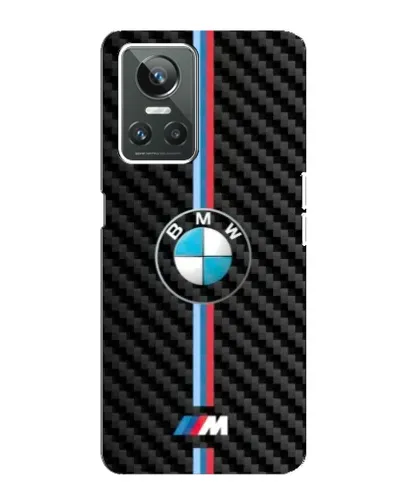 Чехол для Realme GT Neo 3 с картинкой «Эмблема BMW и карбон»