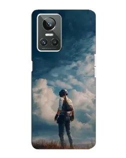 Чехол для Realme GT Neo 3 с картинкой «Герой PUBG на скале»