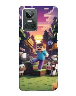 Чехол для Realme GT Neo 3 с картинкой «Стив на ферме» Чехол для Realme GT Neo 3 с картинкой «Стив на ферме»
