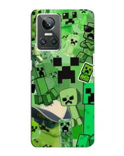 Чехол для Realme GT Neo 3 с картинкой «Криперы Minecraft» Чехол для Realme GT Neo 3 с картинкой «Криперы Minecraft»