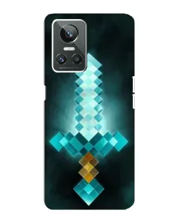 Чехол для Realme GT Neo 3 с картинкой «Алмазный меч неон»