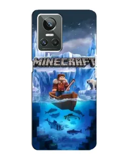 Чехол для Realme GT Neo 3 с картинкой «Minecraft ледяной мир»