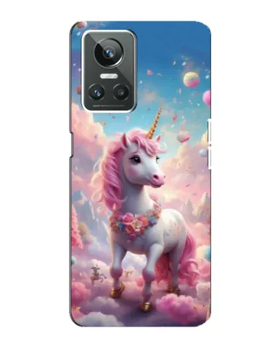 Чехол для Realme GT Neo 3 с картинкой «Единорог среди облаков»