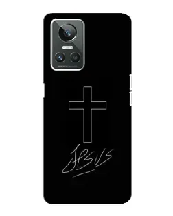 Чехол для Realme GT Neo 3 с картинкой «Графический крест Jesus»