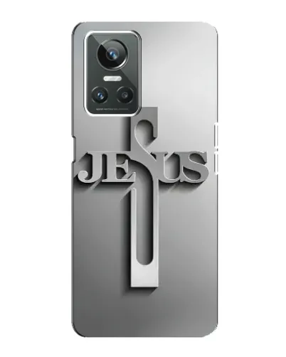 Чехол для Realme GT Neo 3 с картинкой «Металлический крест Jesus» Чехол для Realme GT Neo 3 с картинкой «Металлический крест Jesus»