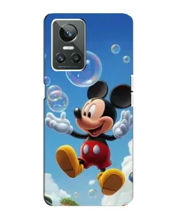 Чехол для Realme GT Neo 3 с картинкой «Mickey и мыльные пузыри»