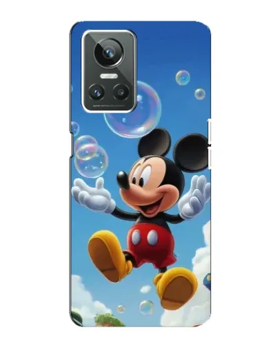 Чехол для Realme GT Neo 3 с картинкой «Mickey и мыльные пузыри»