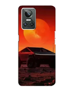 Чехол для Realme GT Neo 3 с картинкой «Cybertruck на Марсе»
