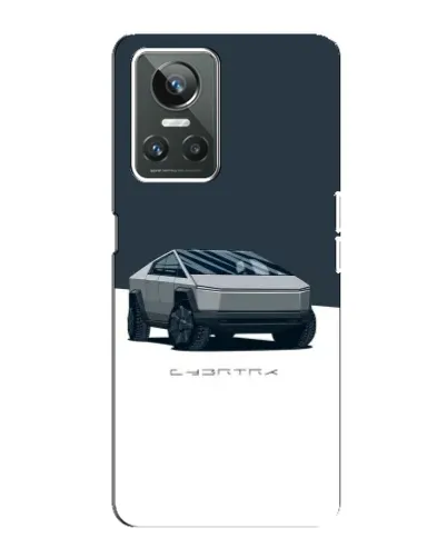 Чехол для Realme GT Neo 3 с картинкой «Серебристый Cybertruck Tesla»