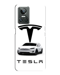 Чехол для Realme GT Neo 3 с картинкой «Tesla White Style»