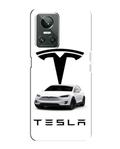 Чехол для Realme GT Neo 3 с картинкой «Tesla White Style»