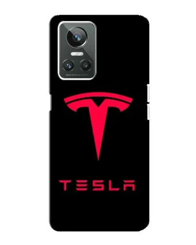 Чехол для Realme GT Neo 3 с картинкой «Tesla Red Logo»