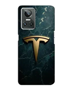 Чехол для Realme GT Neo 3 с картинкой «Мраморная Tesla Gold»