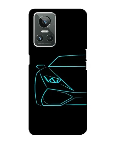 Чехол для Realme GT Neo 3 с картинкой «Голубой силуэт Lamborghini» Чехол для Realme GT Neo 3 с картинкой «Голубой силуэт Lamborghini»
