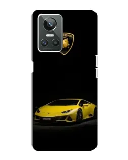 Чехол для Realme GT Neo 3 с картинкой «Lamborghini желтый акцент»