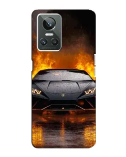Чехол для Realme GT Neo 3 с картинкой «Lamborghini в огне»