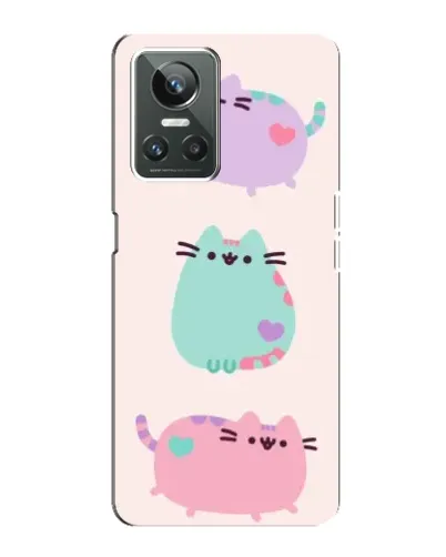 Чехол для Realme GT Neo 3 с картинкой «Pusheen трио»