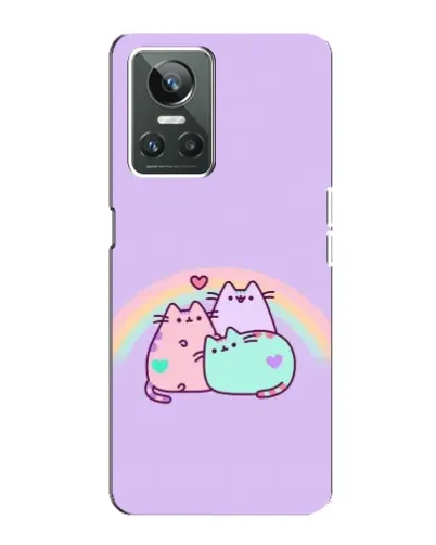 Чехол для Realme GT Neo 3 с картинкой «Радужные Пушины»