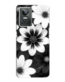 Чехол для Realme GT Neo 3 с картинкой «Монохромные астры»