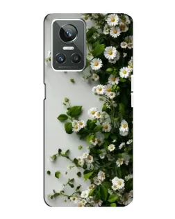 Чехол для Realme GT Neo 3 с картинкой «Ветка мелких белых цветов»