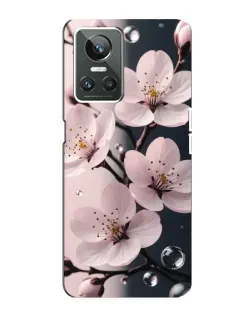 Чехол для Realme GT Neo 3 с картинкой «Нежная сакура и капли»