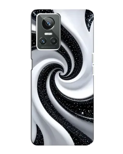 Чехол для Realme GT Neo 3 с картинкой «Черно-белая спираль»