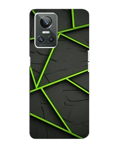 Чехол для Realme GT Neo 3 с картинкой «Зеленые геометрические линии»