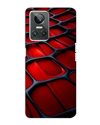 Чехол для Realme GT Neo 3 с картинкой «Красная глянцевая сетка»