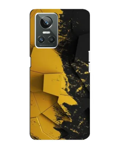 Чехол для Realme GT Neo 3 с картинкой «Золотые осколки геометрии»
