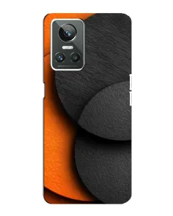 Чехол для Realme GT Neo 3 с картинкой «Геометрия оранжевых кругов»