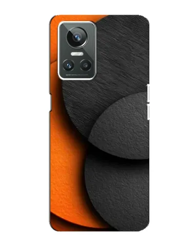 Чехол для Realme GT Neo 3 с картинкой «Геометрия оранжевых кругов»