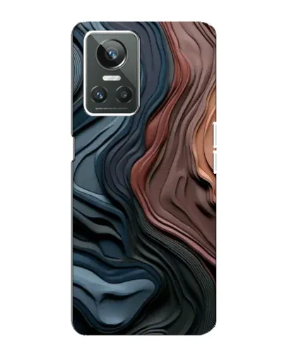 Чехол для Realme GT Neo 3 с картинкой «Цветные волны каньона»