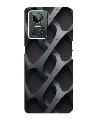 Чехол для Realme GT Neo 3 с картинкой «Объемное серое плетение»