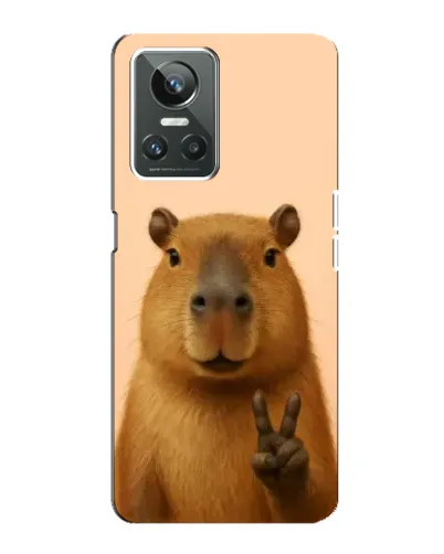 Чехол для Realme GT Neo 3 с картинкой «Капибара виктория»