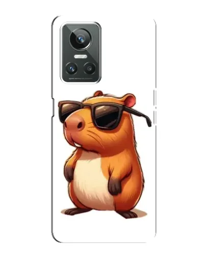 Чехол для Realme GT Neo 3 с картинкой «Капибара в очках»
