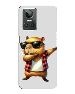 Чехол для Realme GT Neo 3 с картинкой «Капибара рэпер даб»