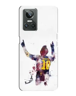 Чехол для Realme GT Neo 3 с картинкой «Акварельный Месси Барселона»
