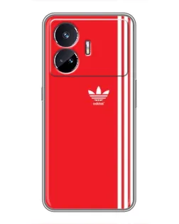 Чехол для Realme GT Neo 5 с картинкой «Красный минимализм Adidas»