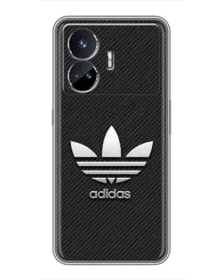 Чехол для Realme GT Neo 5 с картинкой «Adidas Карбоновая текстура»