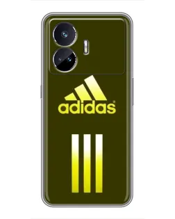 Чехол для Realme GT Neo 5 с картинкой «Оливковый градиент Adidas»