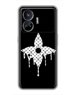Чехол для Realme GT Neo 5 с картинкой «Цветочная монограмма»