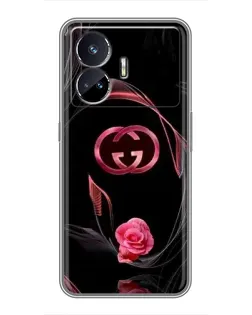 Чехол для Realme GT Neo 5 с картинкой «Gucci — неоновая роза»