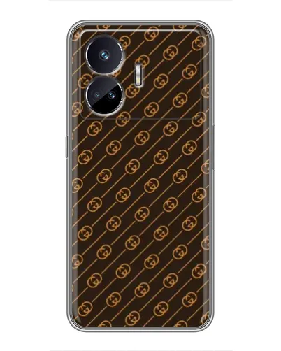 Чехол для Realme GT Neo 5 с картинкой «Gucci — золотые диагонали»
