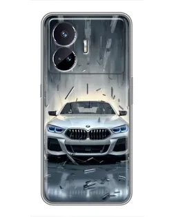 Чехол для Realme GT Neo 5 с картинкой «BMW в свете фар»
