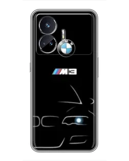 Чехол для Realme GT Neo 5 с картинкой «Минималистичный принт BMW M3»