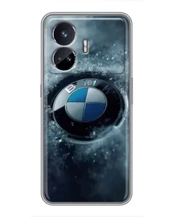 Чехол для Realme GT Neo 5 с картинкой «Логотип BMW — лед»