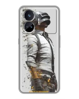 Чехол для Realme GT Neo 5 с картинкой «PUBG — боец в пыли»