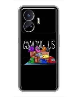 Чехол для Realme GT Neo 5 с картинкой «Логотип Among Us»