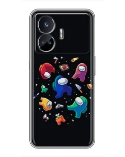 Чехол для Realme GT Neo 5 с картинкой «Among Us космос»