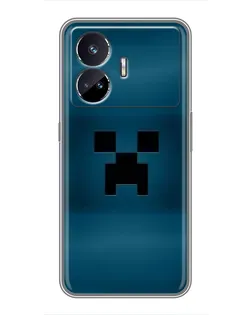 Чехол для Realme GT Neo 5 с картинкой «Крипер текстура»